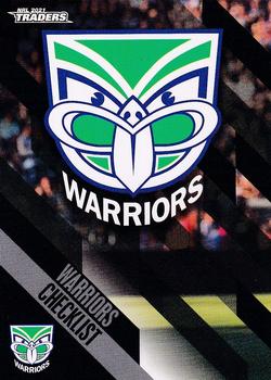 2021 NRL Traders #141 New Zealand Warriors Checklist Front